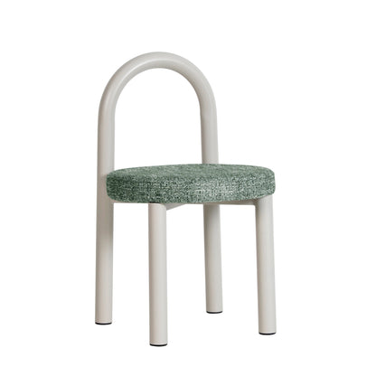 CDC12017-FH White Dining Chair - Spring Green (Set of 2)