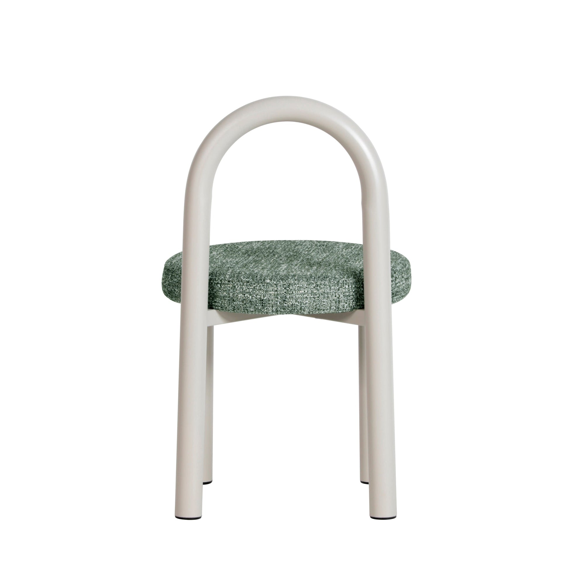 CDC12017-FH White Dining Chair - Spring Green (Set of 2)