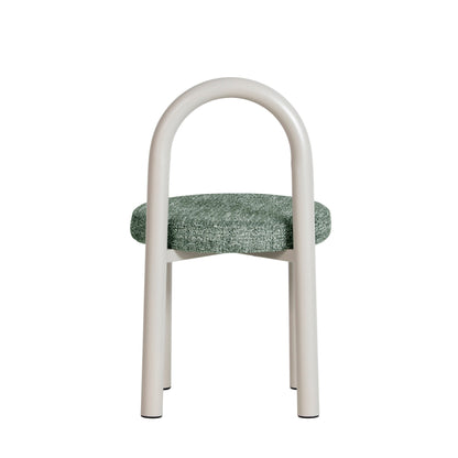CDC12017-FH White Dining Chair - Spring Green (Set of 2)