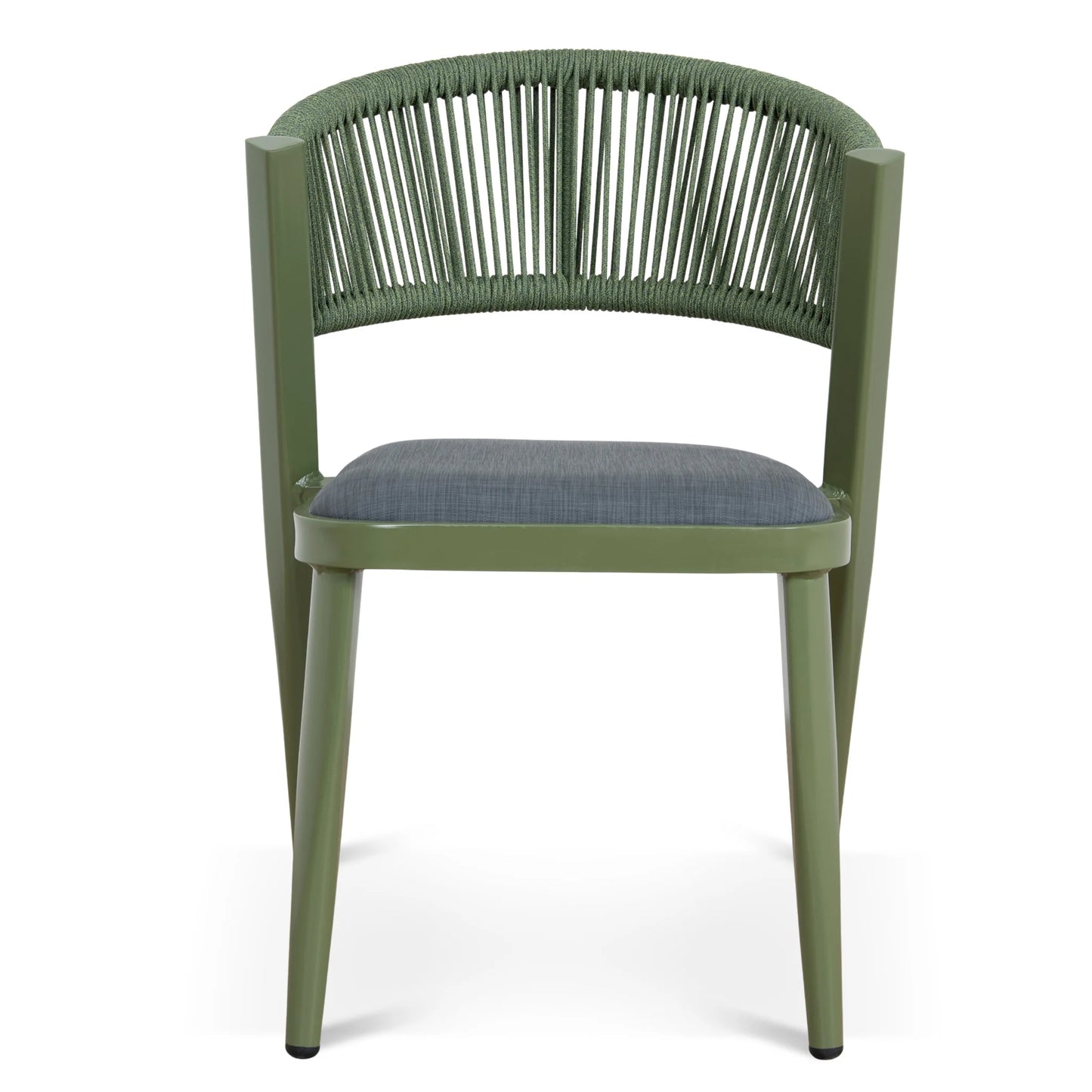 Army Green Outdoor Dining Chair - Grey  (Set of 2)