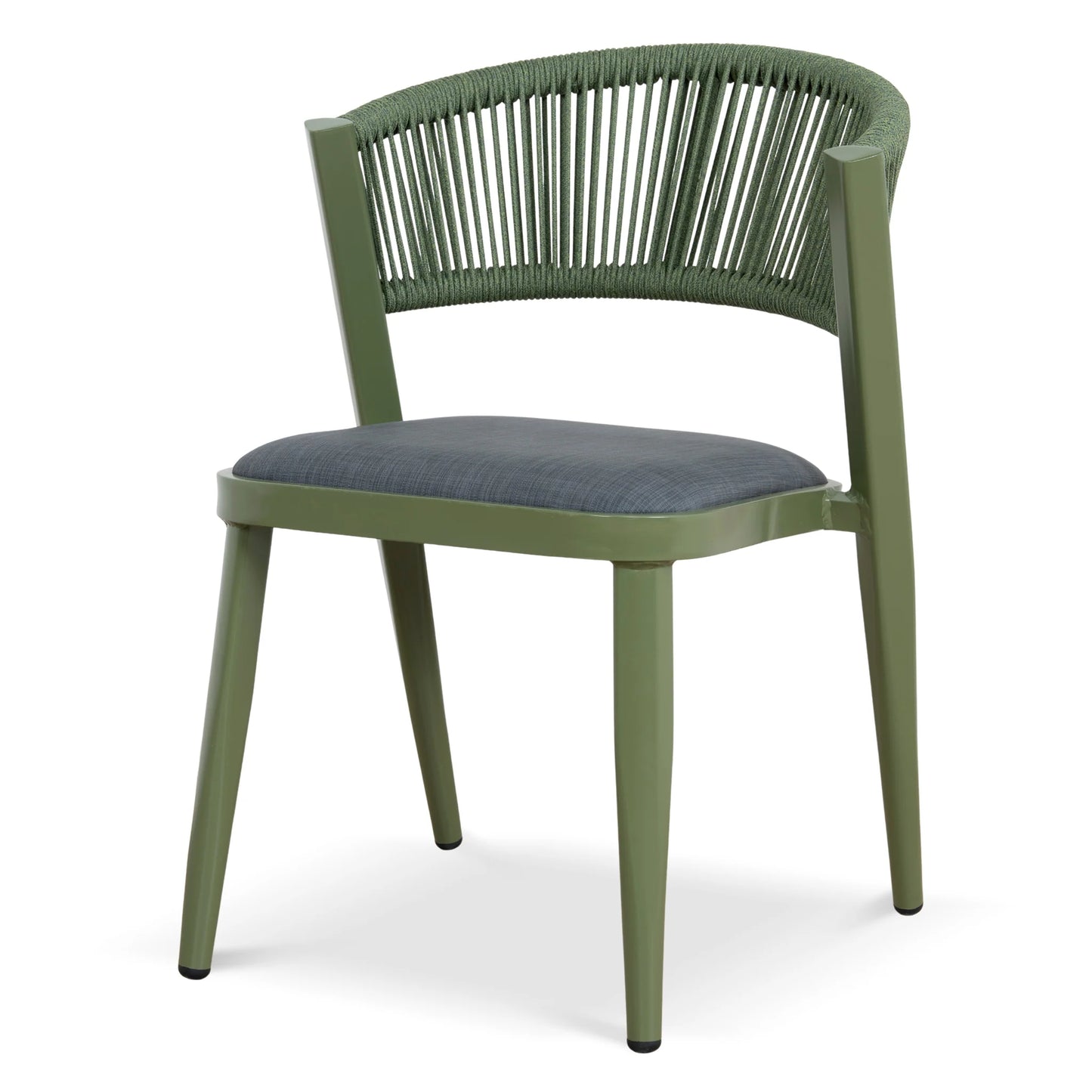 Army Green Outdoor Dining Chair - Grey  (Set of 2)