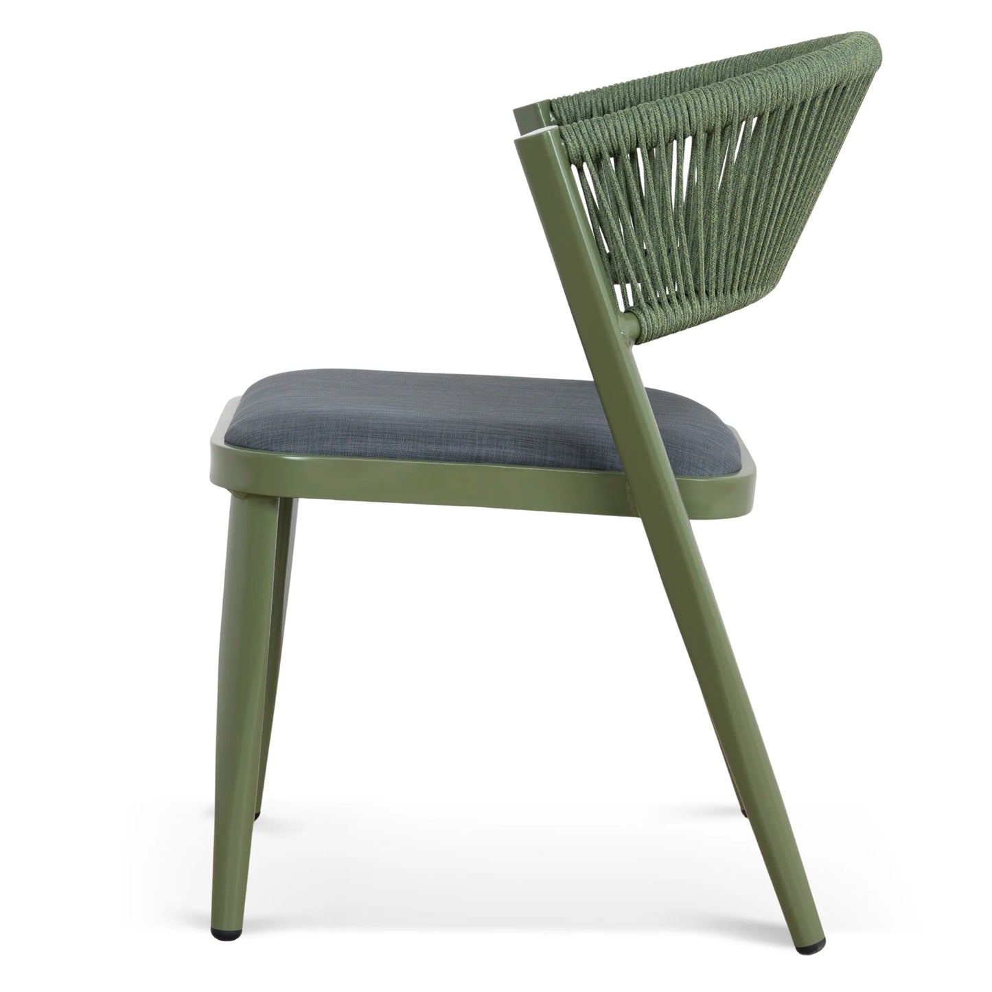 Army Green Outdoor Dining Chair - Grey  (Set of 2)