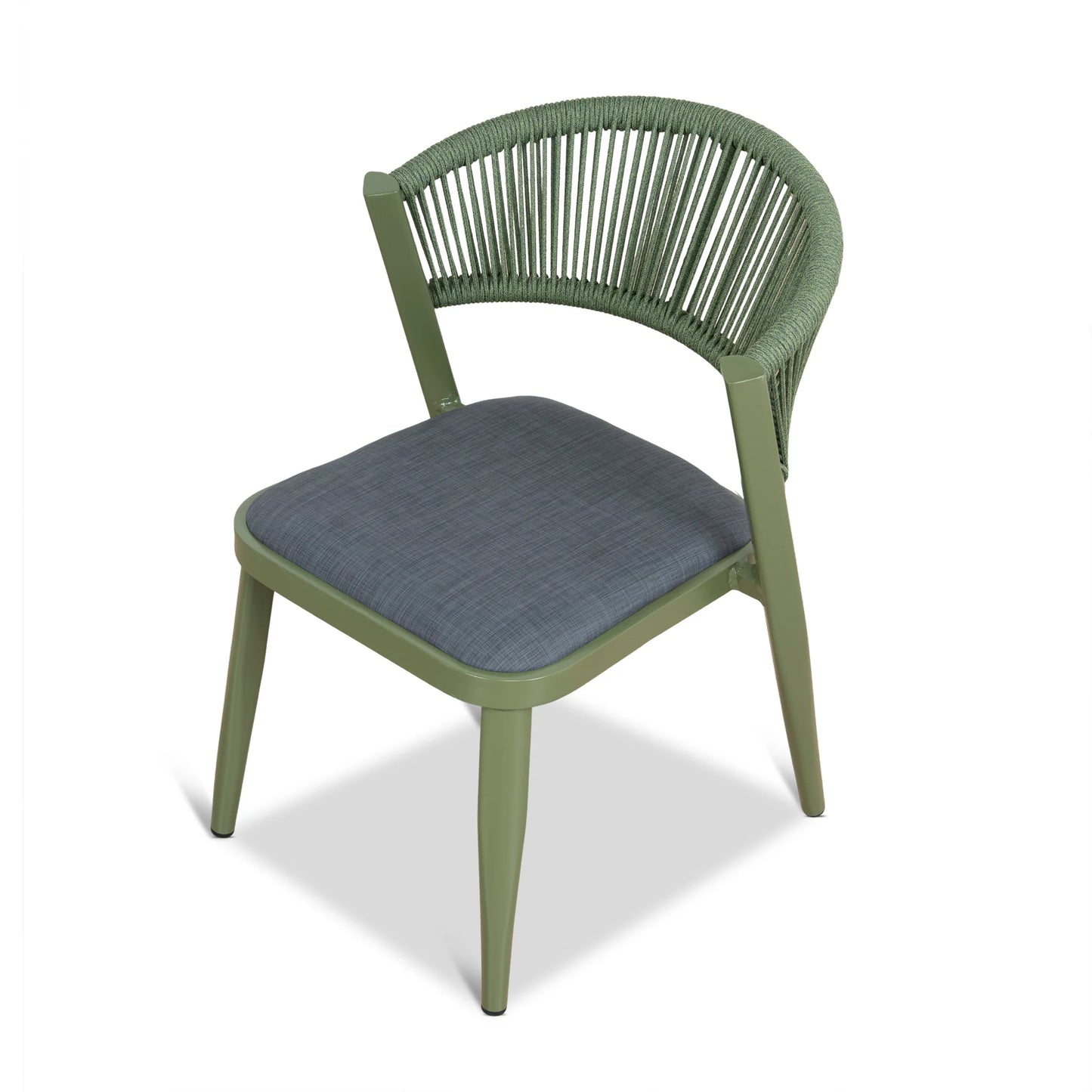 Army Green Outdoor Dining Chair - Grey  (Set of 2)