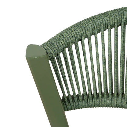 Army Green Outdoor Dining Chair - Grey  (Set of 2)