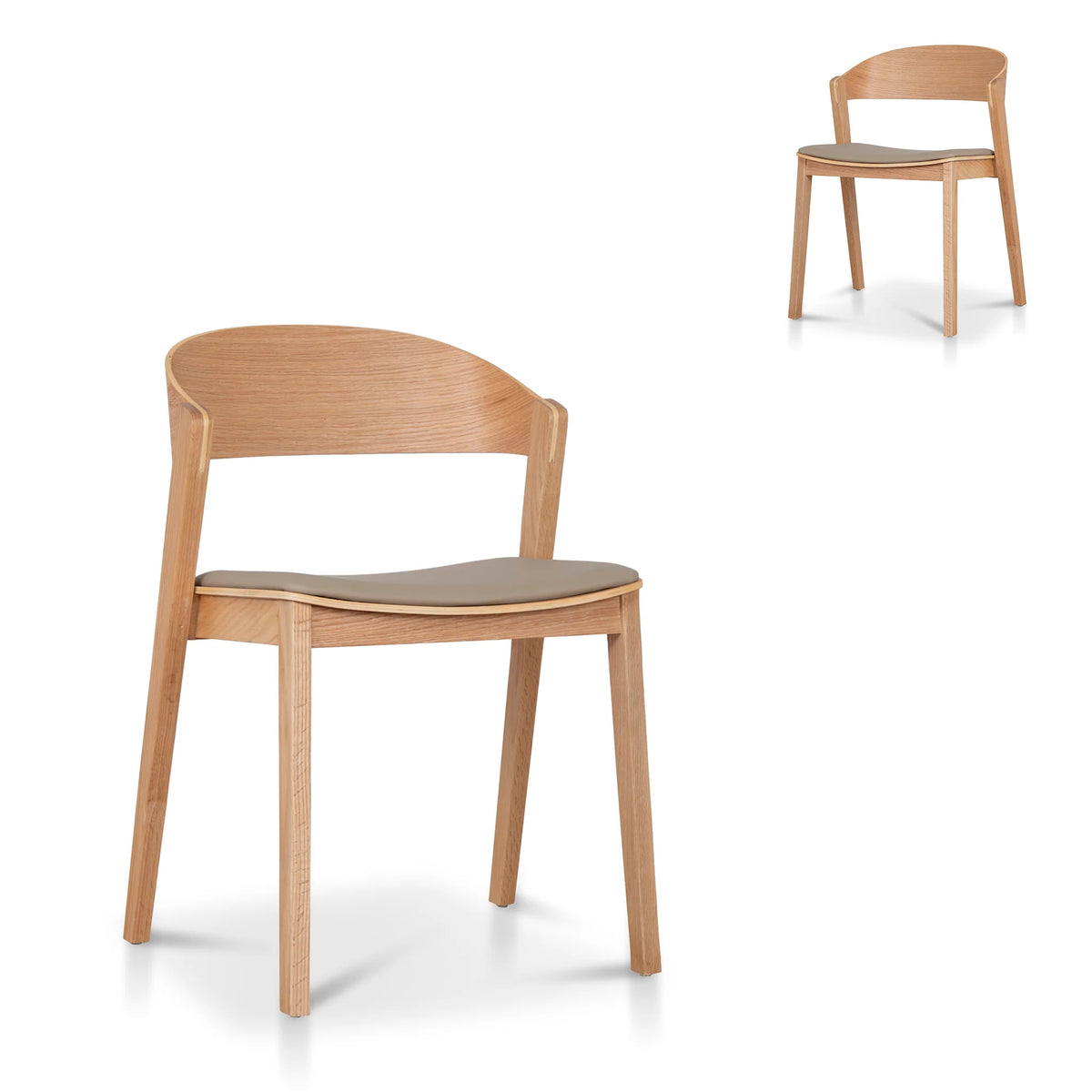 Natural Dining Chair - Latte Seat (Set of 2)