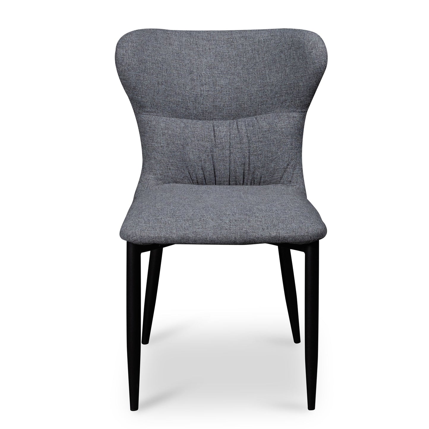 Fabric Dining Chair - Pebble Grey with Black Legs (Clearance)