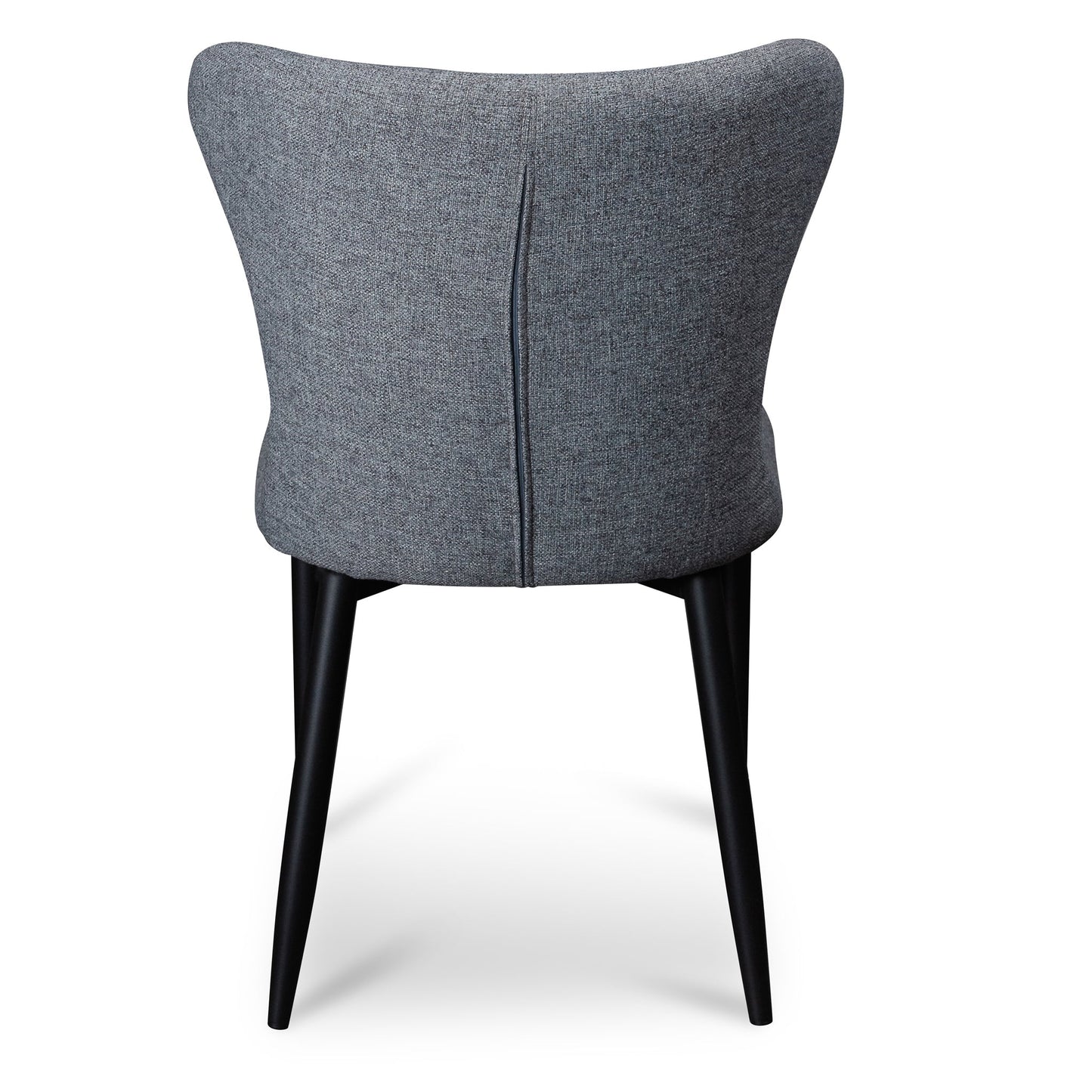Fabric Dining Chair - Pebble Grey with Black Legs (Clearance)