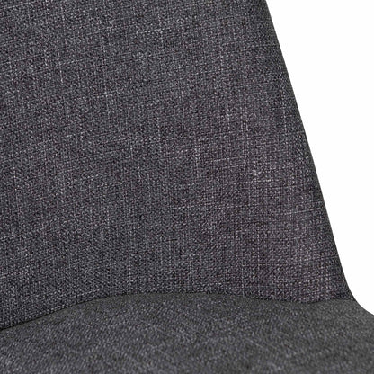 CDC8045-ST Fabric Dining Chair - Dark Grey with Black Legs (Set of 2)