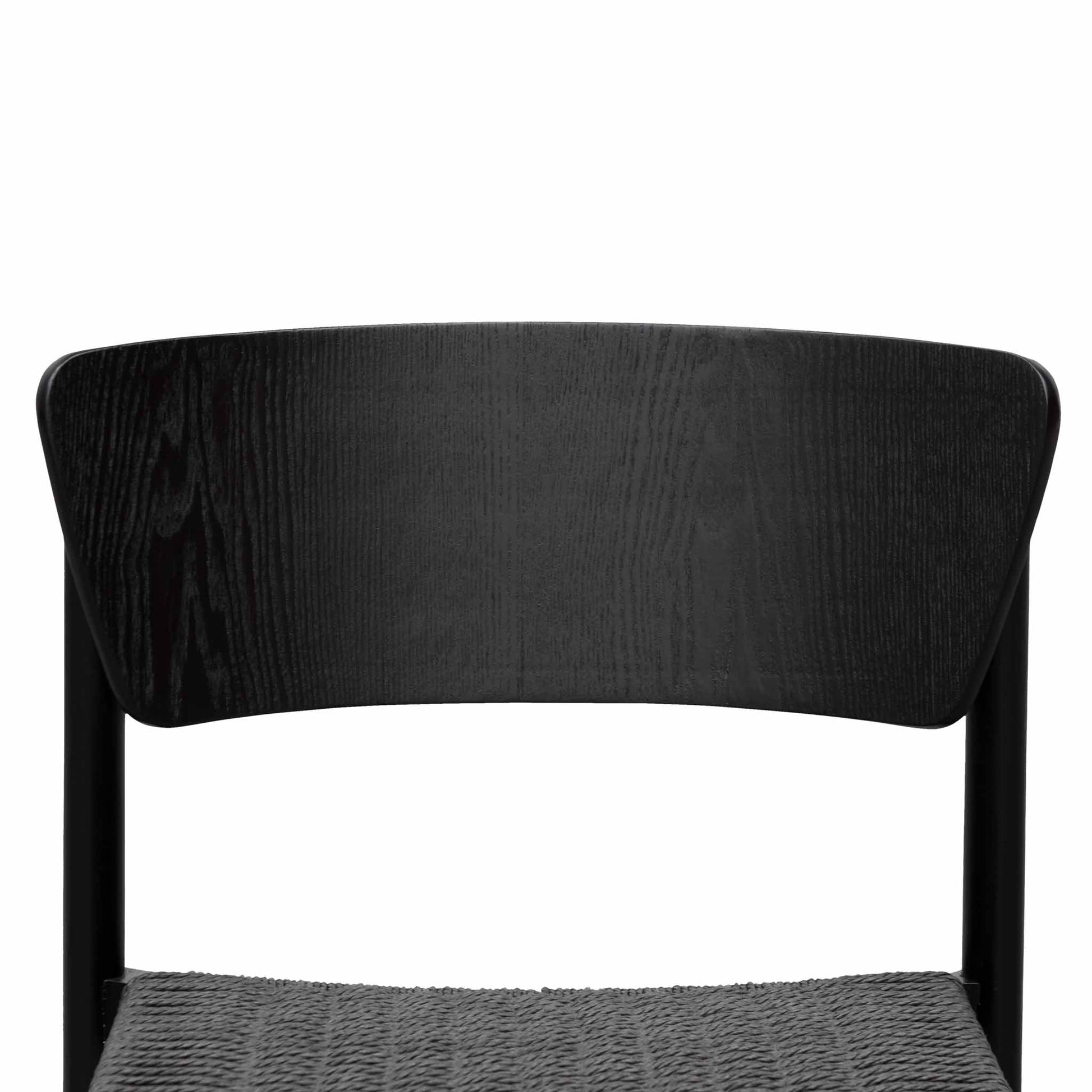 CDC8151-SD Rope Seat Dining Chair - Black (Set of 2)