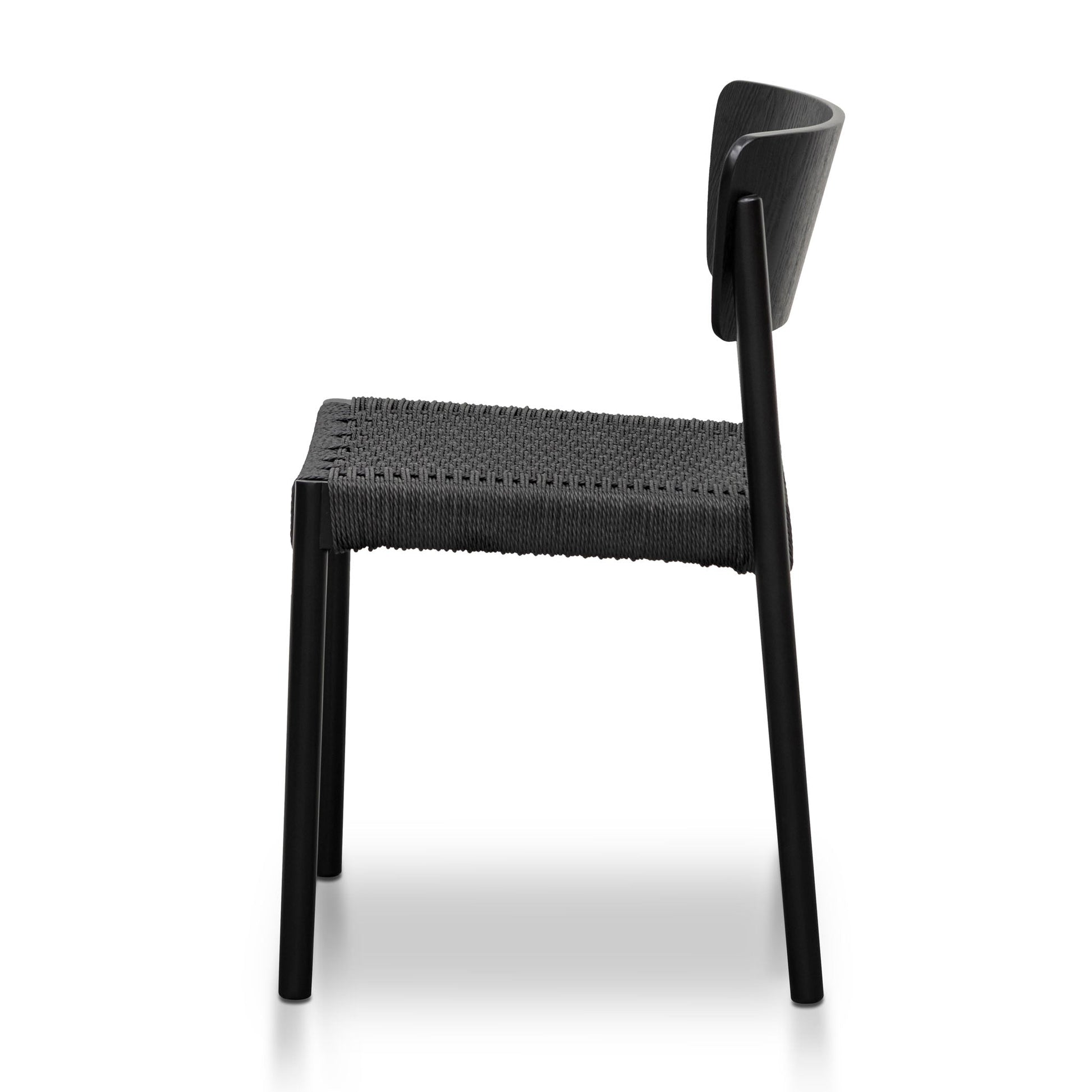 CDC8151-SD Rope Seat Dining Chair - Black (Set of 2)