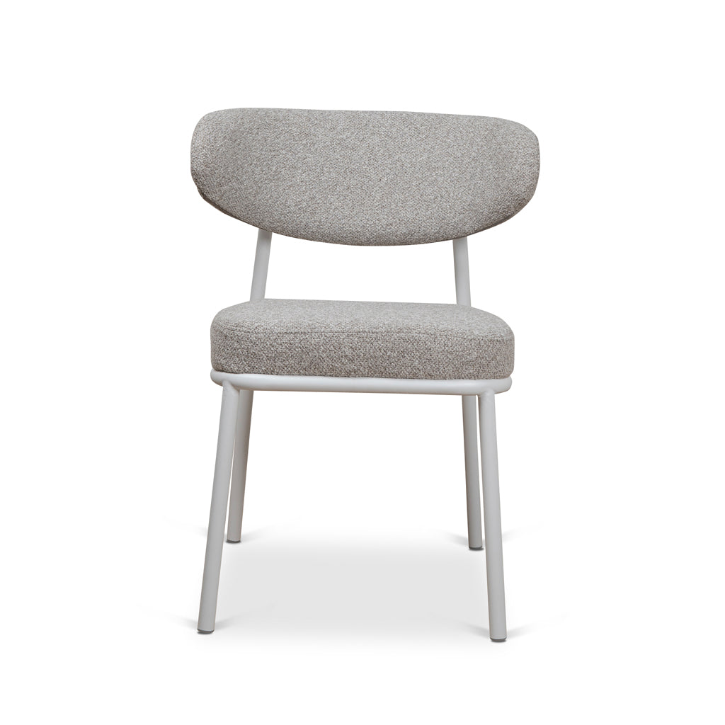 White Dining Chair - Clay Grey (Set of 2)
