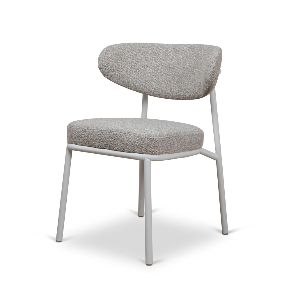 White Dining Chair - Clay Grey (Set of 2)