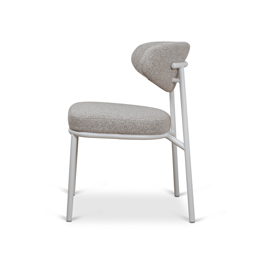 White Dining Chair - Clay Grey (Set of 2)