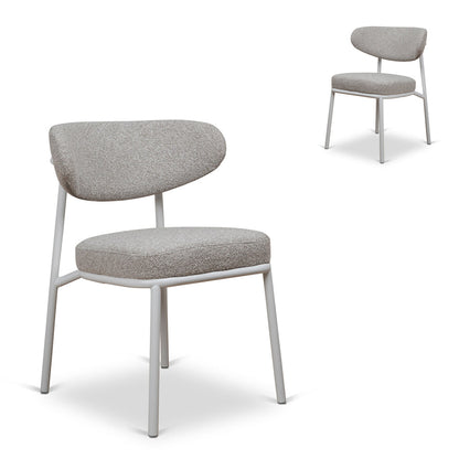 White Dining Chair - Clay Grey (Set of 2)