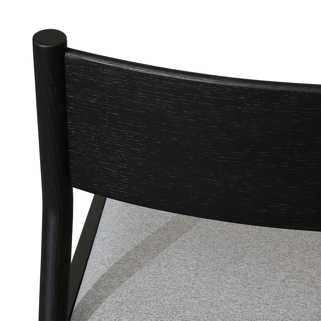 Mirit Black Dining Chair - Moon Grey (Set of 2)