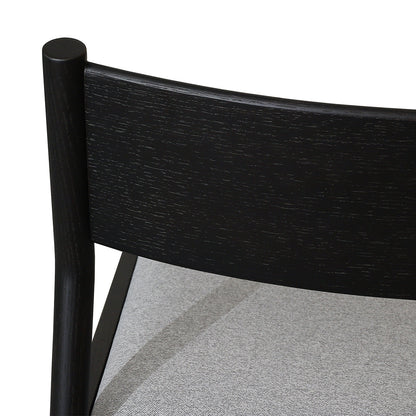 Mirit Black Dining Chair - Moon Grey (Set of 2)
