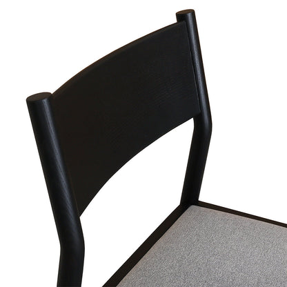 Mirit Black Dining Chair - Moon Grey (Set of 2)