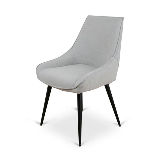 Fabric Dining Chair - Pale Grey