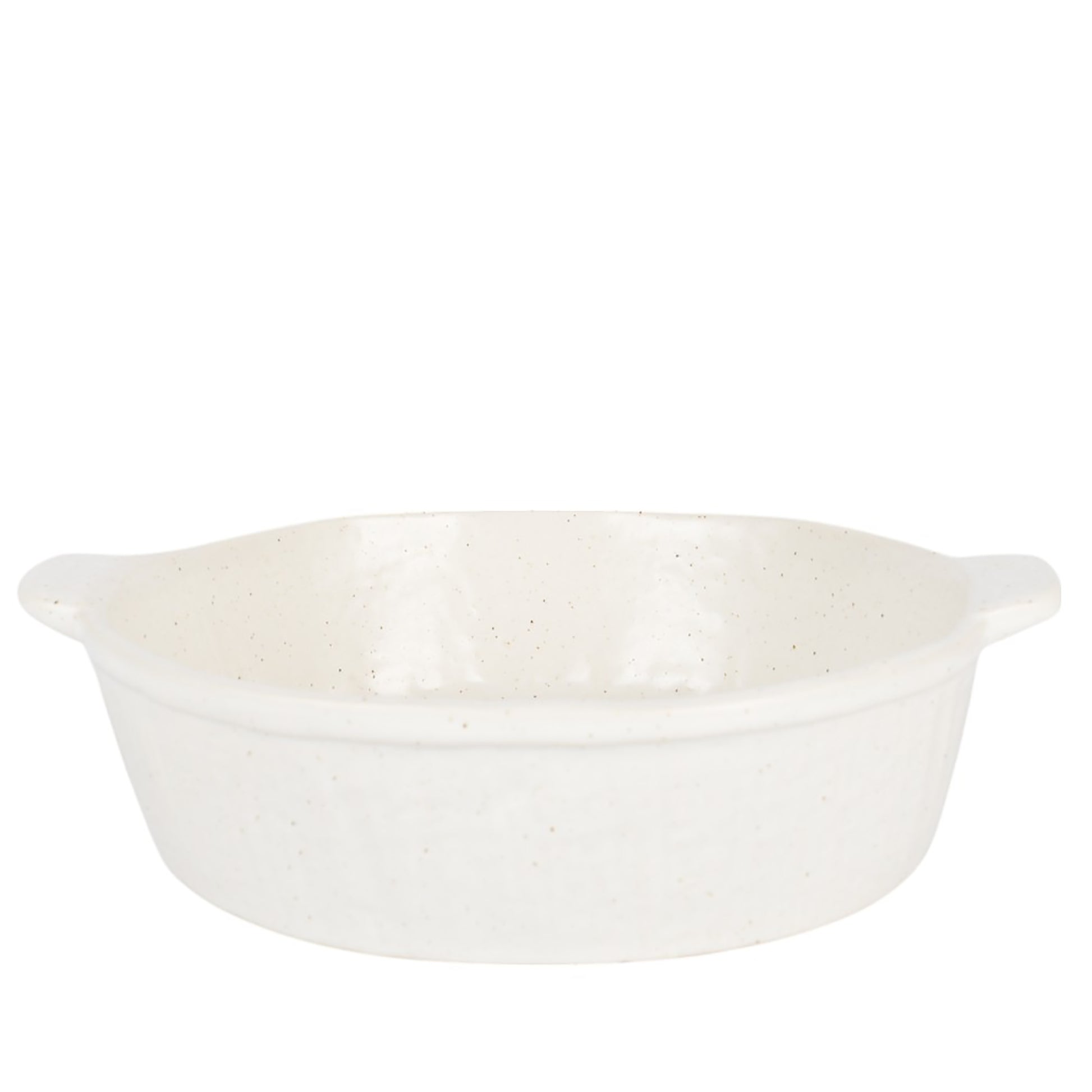 Meen Tribe Stoneware Round Baking Dish White
