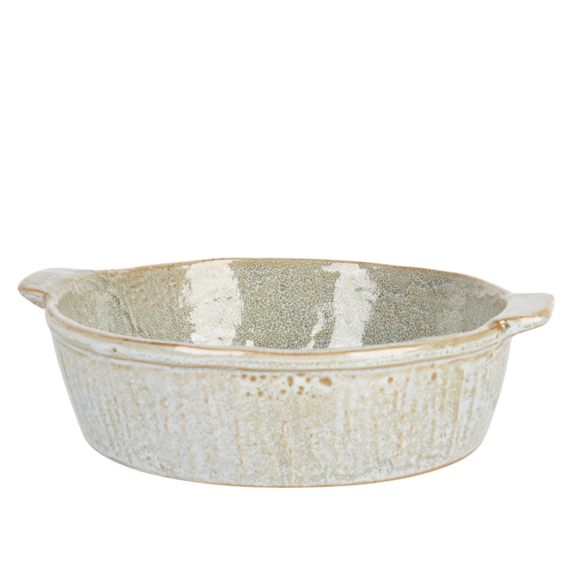 Stoneware Round Baking Dish Green