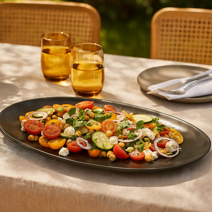 Oval Stoneware Serving Dish Platter