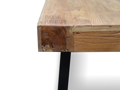2.4m Reclaimed Elm Wood Dining Table