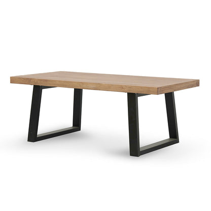 1.98m Reclaimed Elm Wood Dining Table