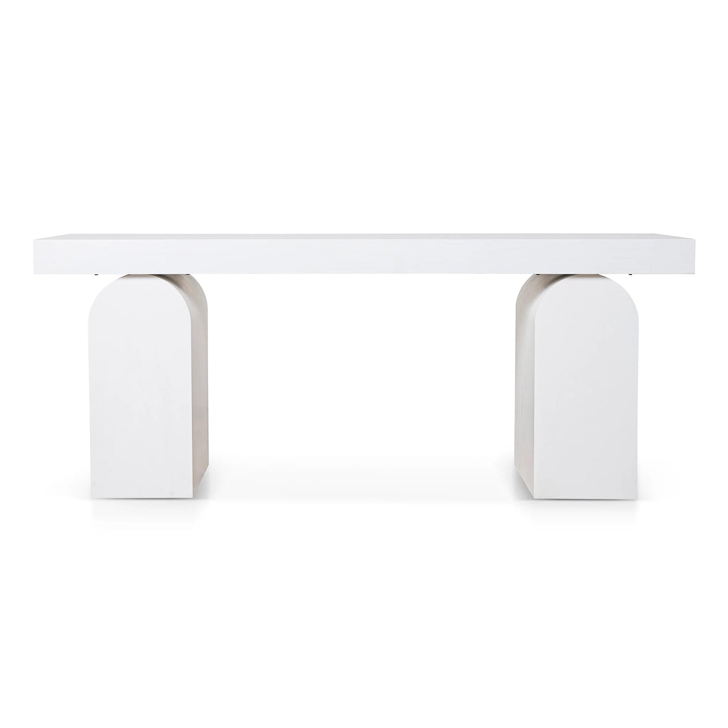 1.9m New Elm Console Table - Full White