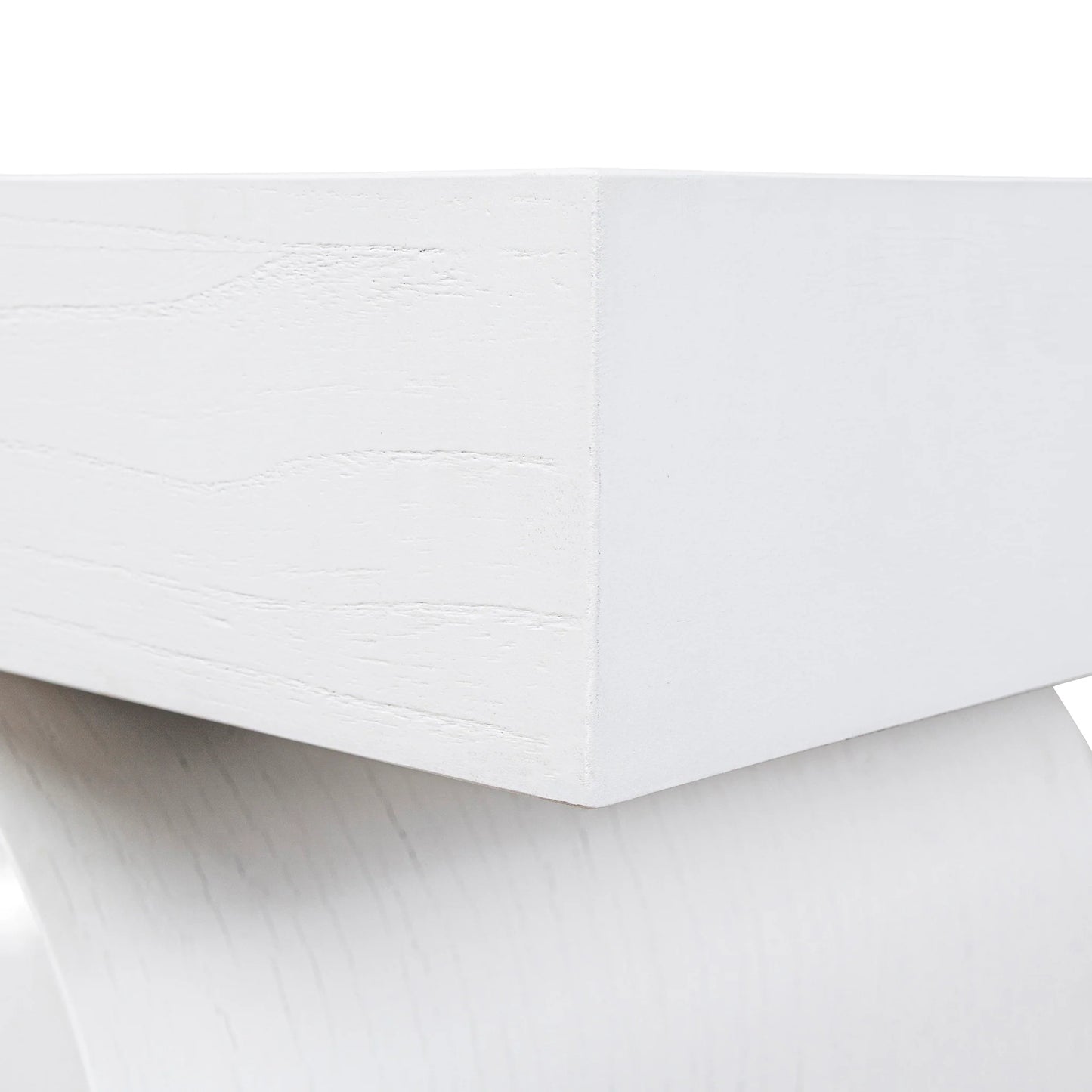1.9m New Elm Console Table - Full White