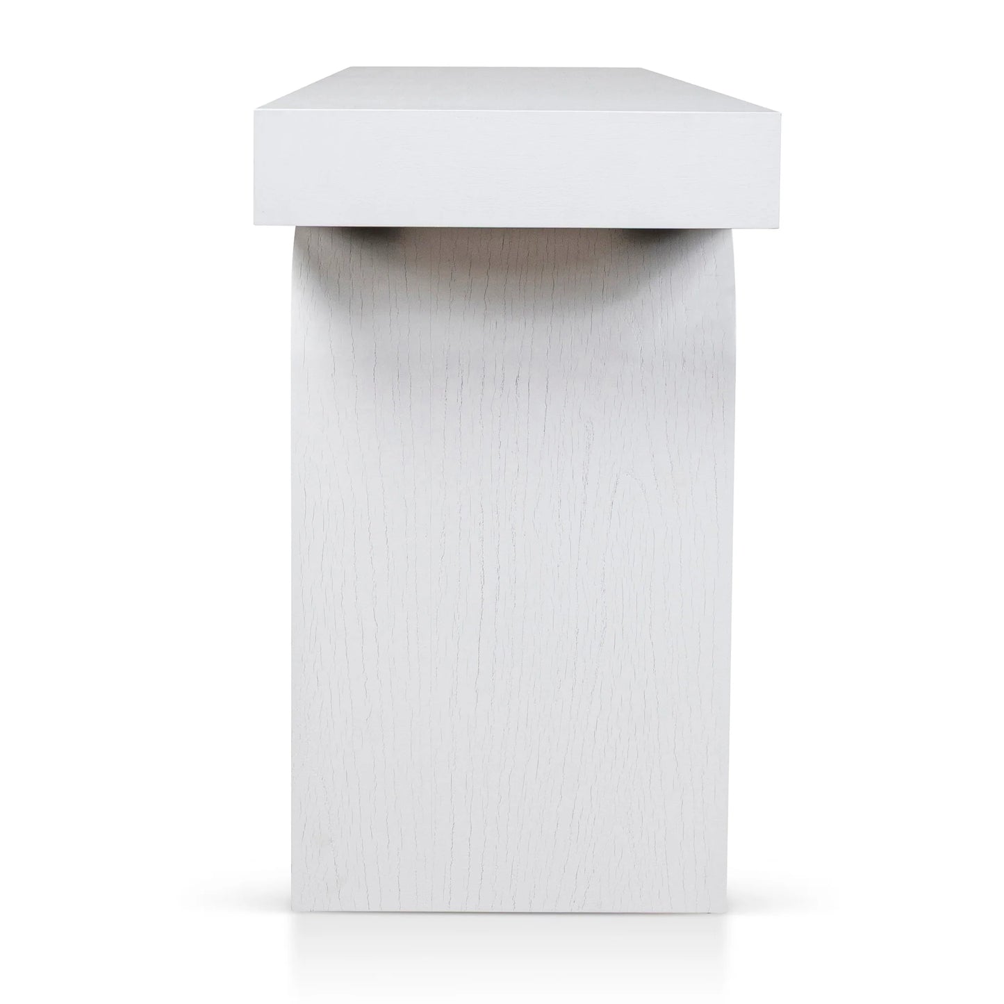 1.9m New Elm Console Table - Full White