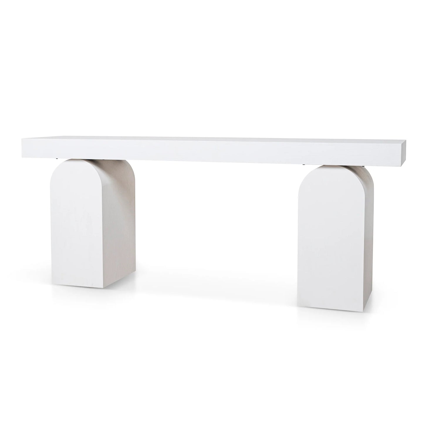 1.9m New Elm Console Table - Full White