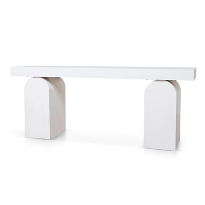 1.9m New Elm Console Table - Full White