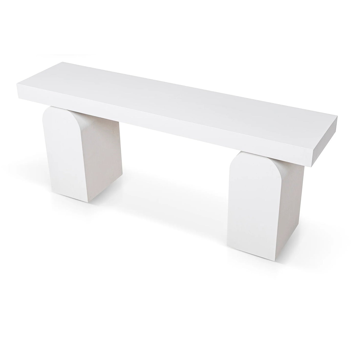 1.9m New Elm Console Table - Full White