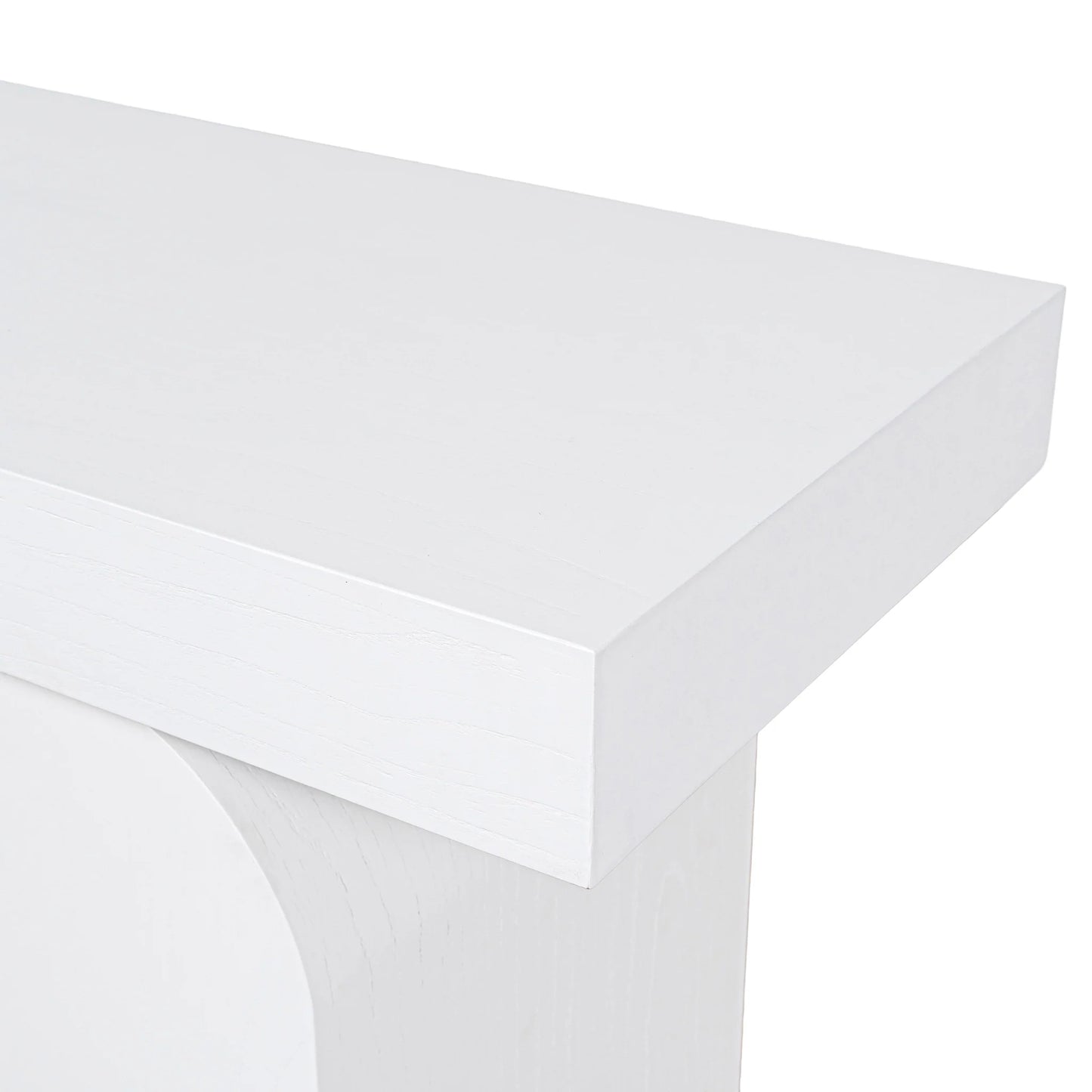 1.9m New Elm Console Table - Full White