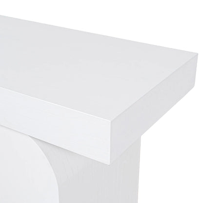 1.9m New Elm Console Table - Full White