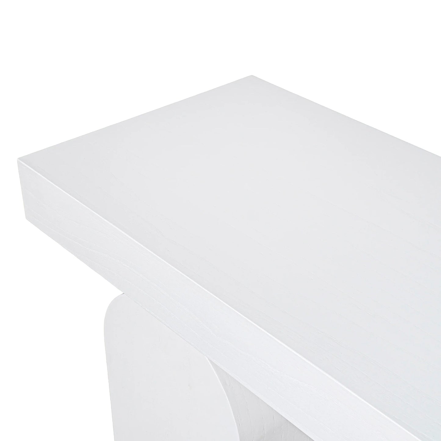 1.9m New Elm Console Table - Full White