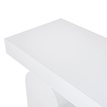 1.9m New Elm Console Table - Full White