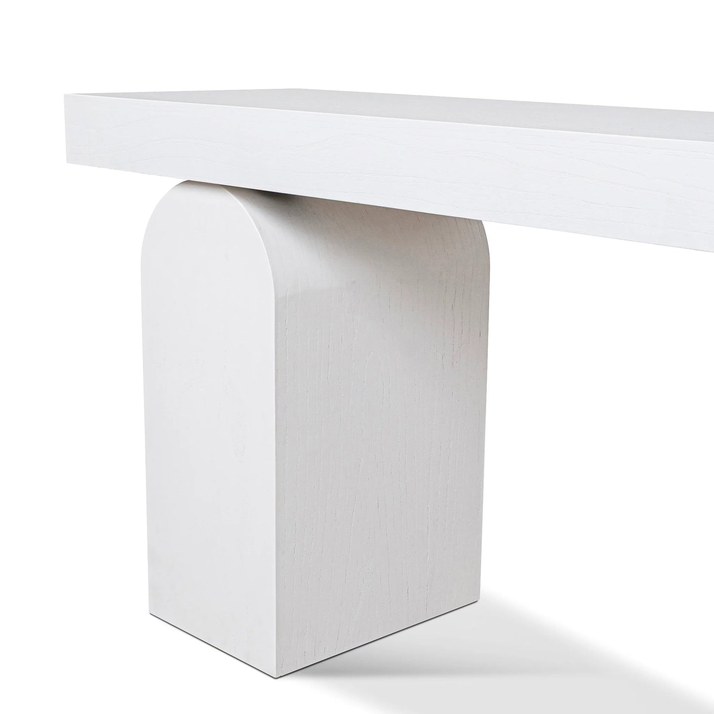1.9m New Elm Console Table - Full White