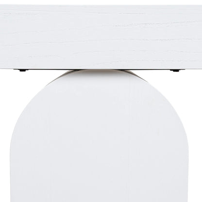 1.9m New Elm Console Table - Full White