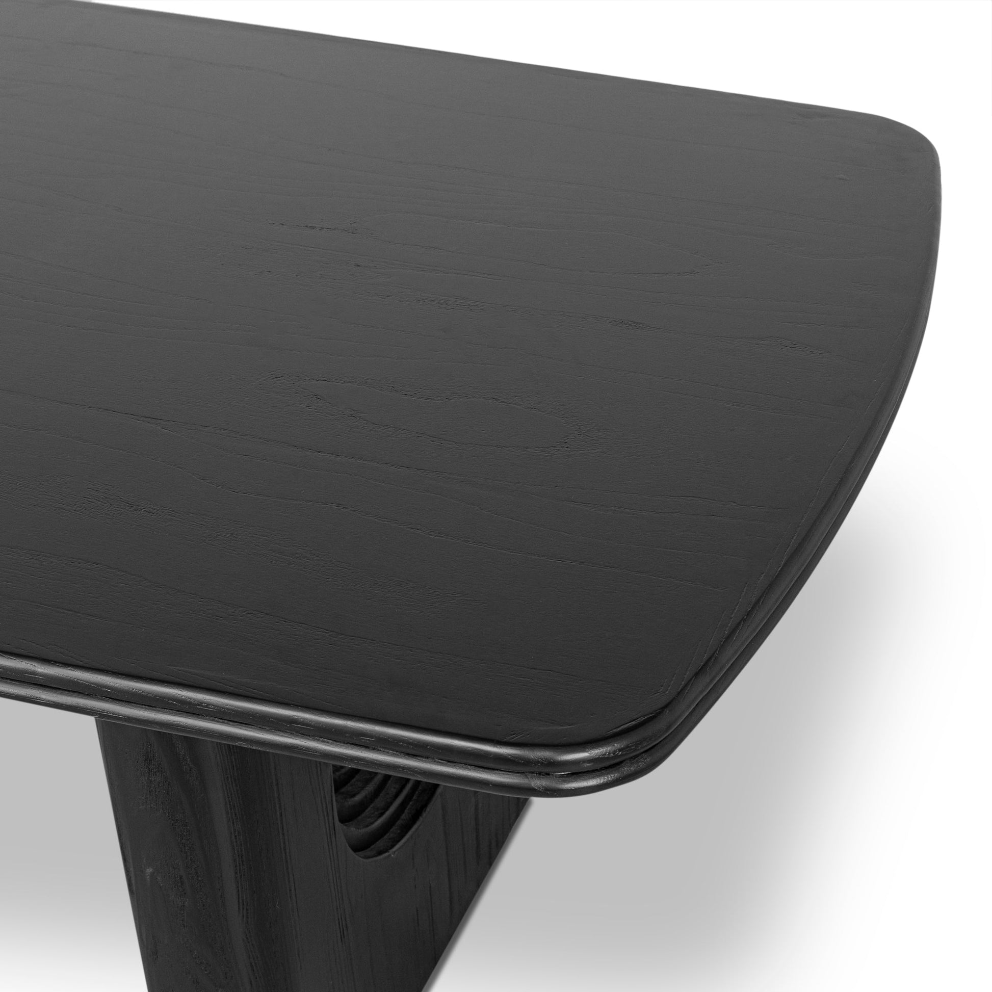 2.4m Recycled Fir Dining Table - Full Black