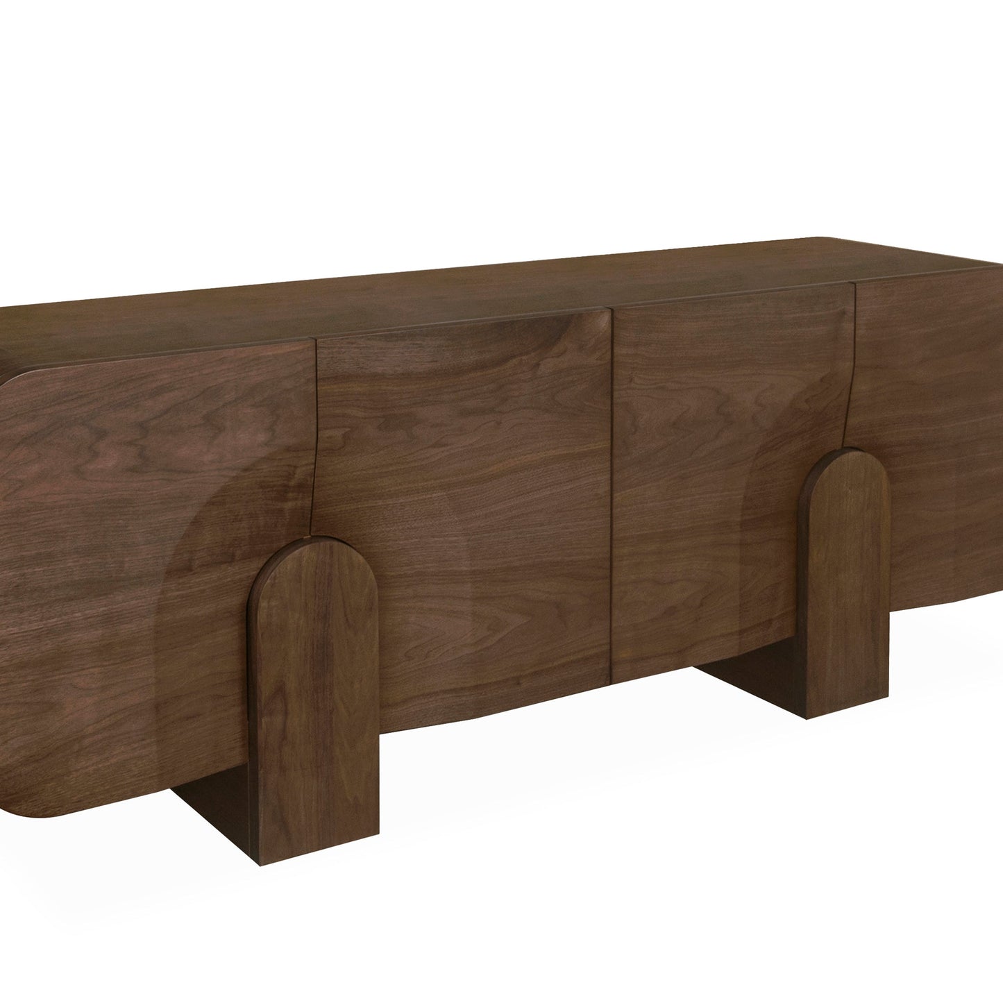 2.1m Buffet Unit - Light Walnut