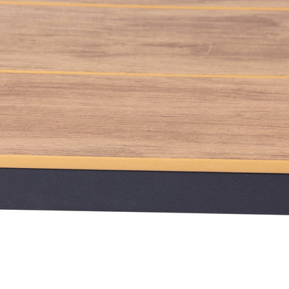 1.8m Charcoal Outdoor Dining Table - Natural