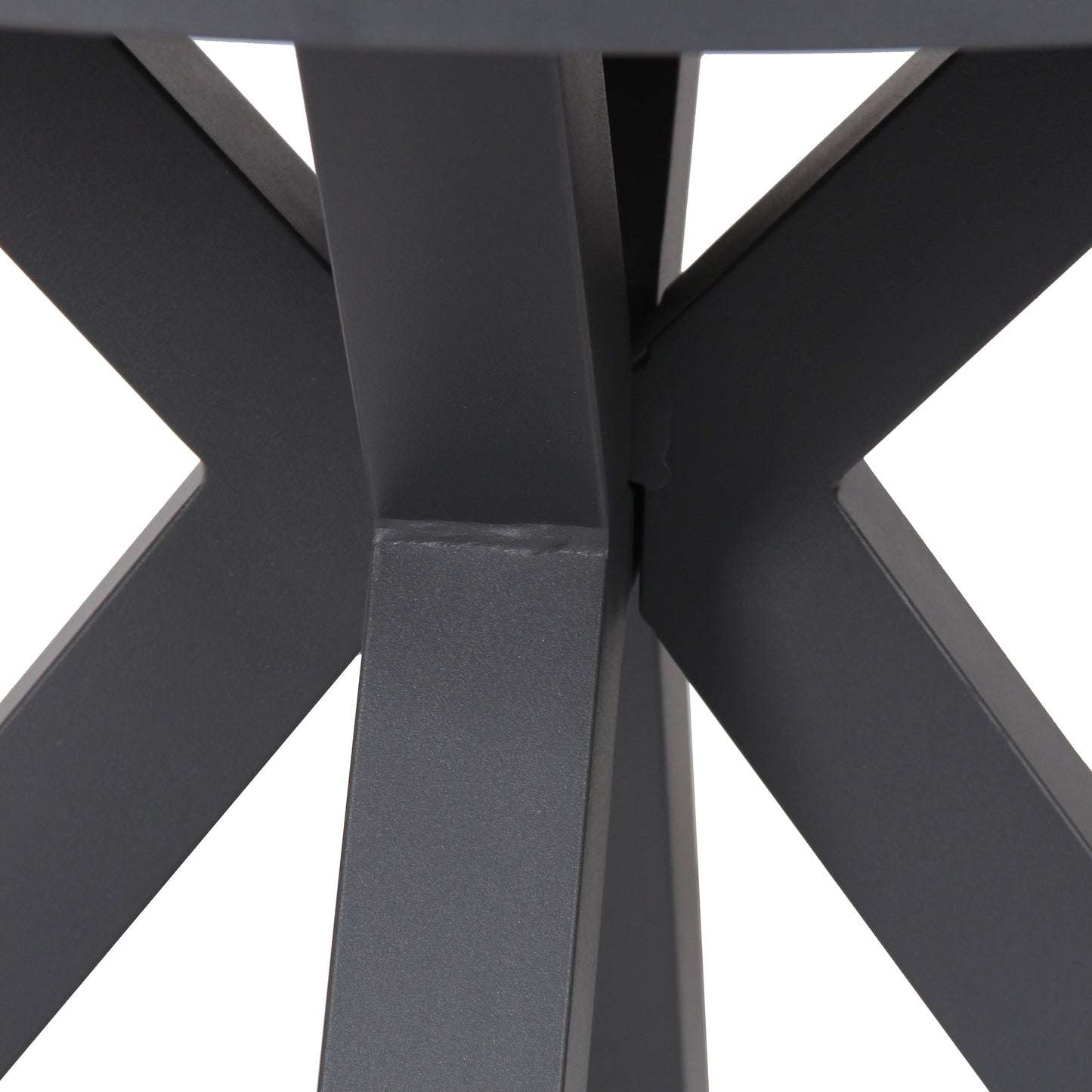 90cm Round Charcoal Outdoor Dining Table - Natural