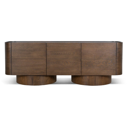 2.2m Buffet Unit - Caramel Oak