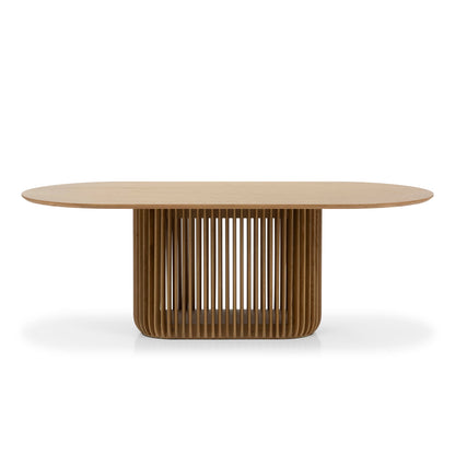 2.2m Oval Dining Table - Natural