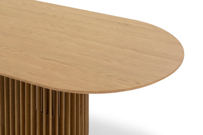 2.2m Oval Dining Table - Natural