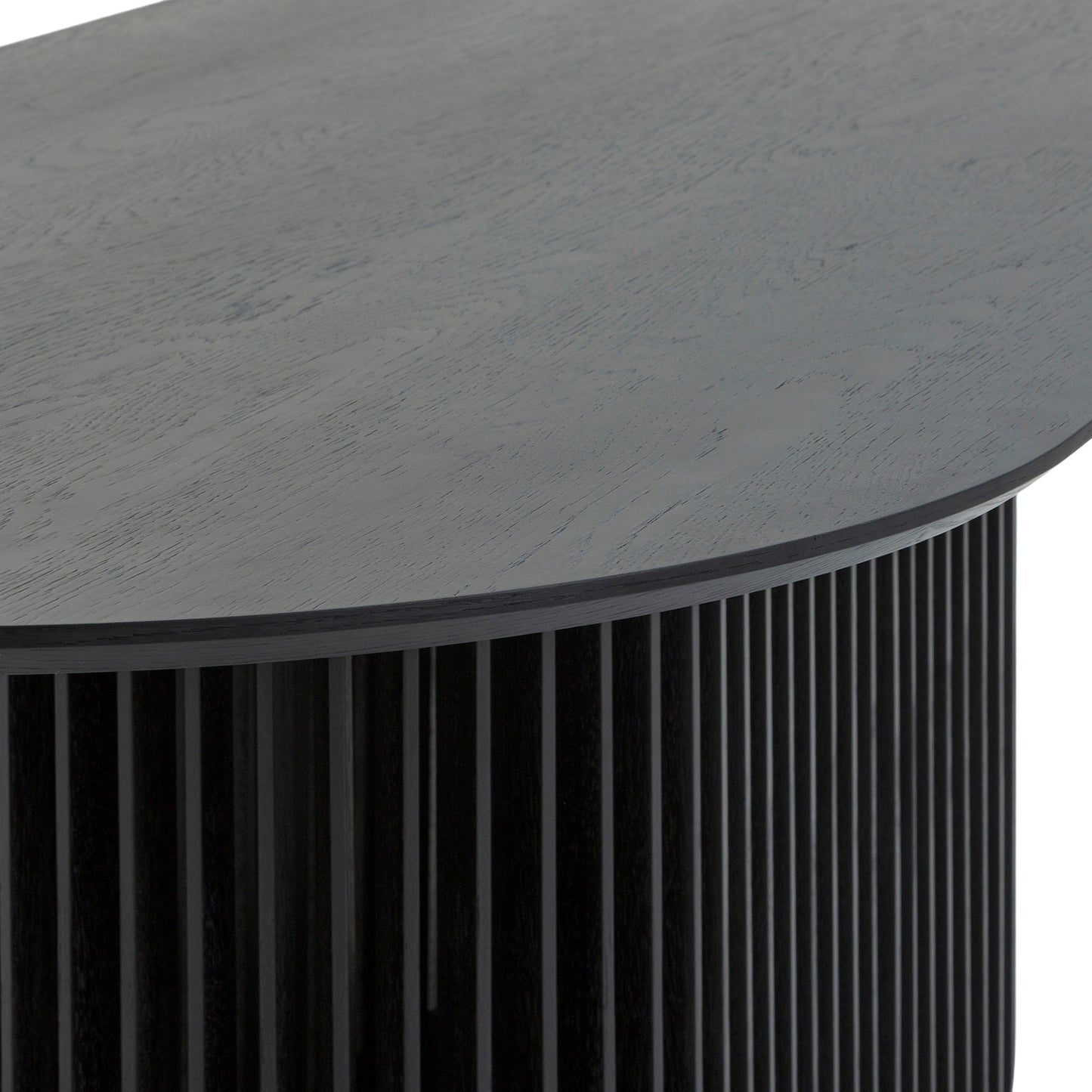 2.2m Oval Dining Table - Black Stain