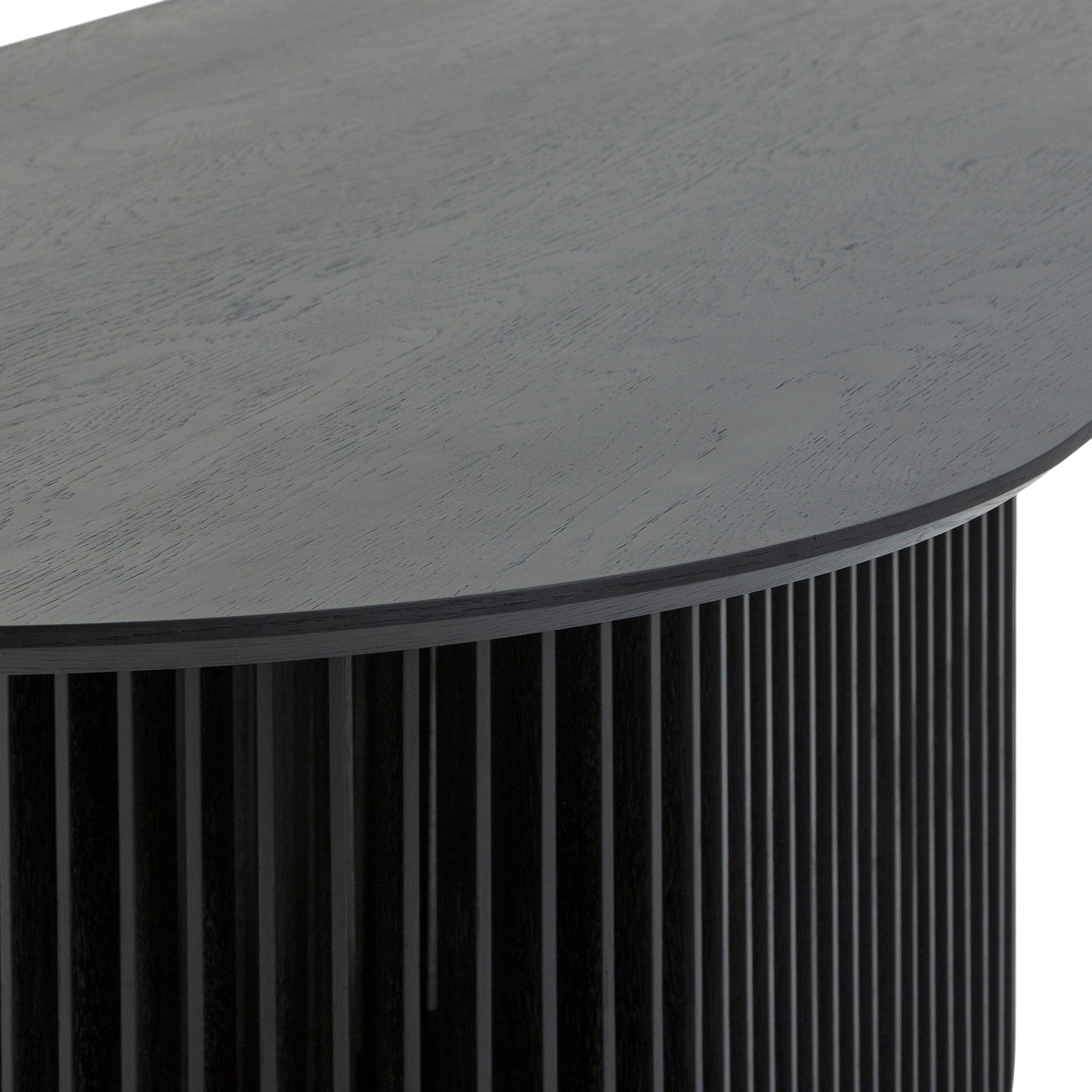 2.2m Oval Dining Table - Black Stain