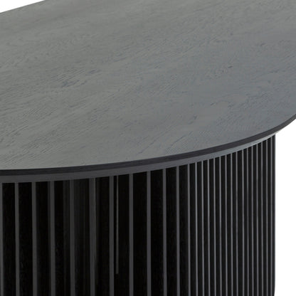 2.2m Oval Dining Table - Black Stain