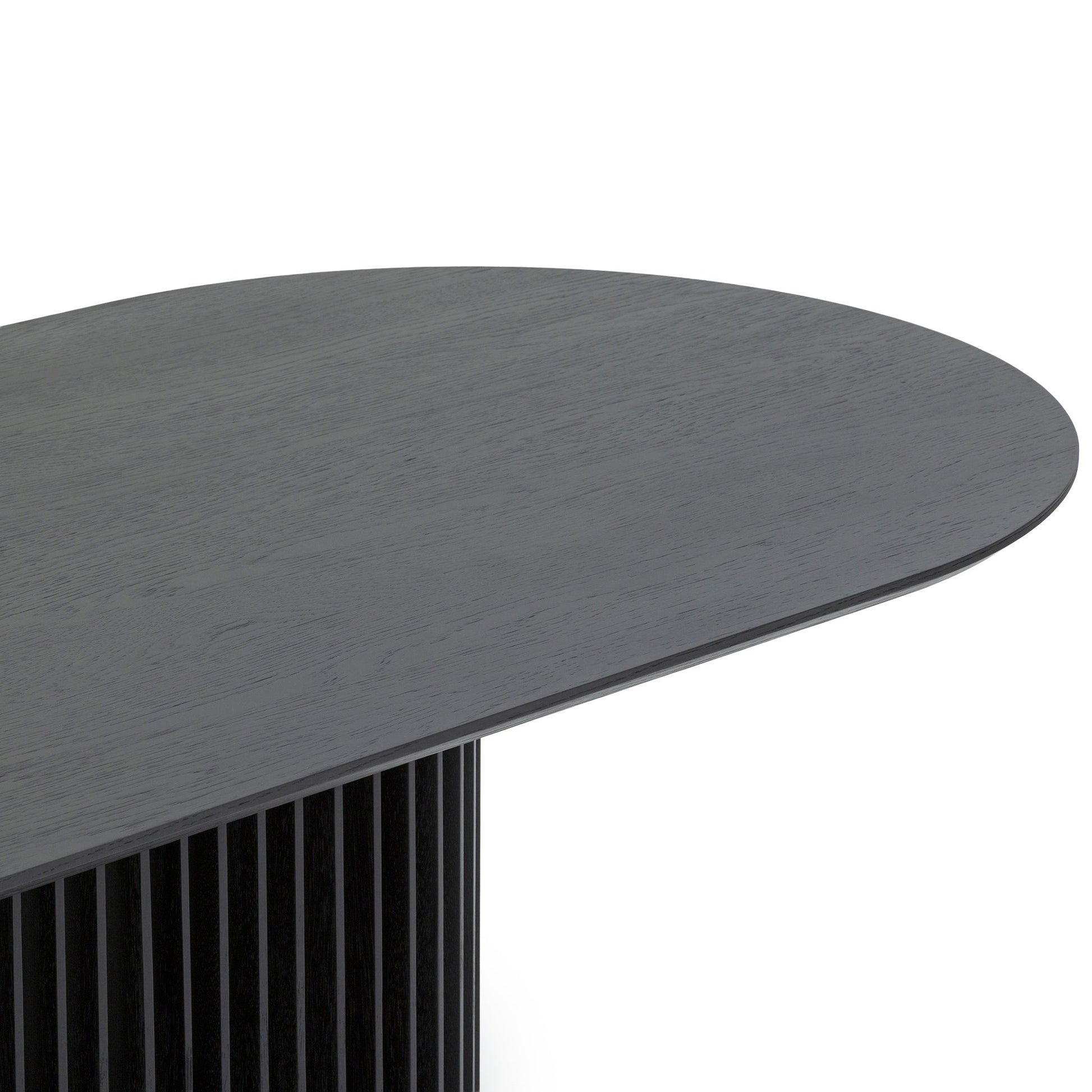2.2m Oval Dining Table - Black Stain